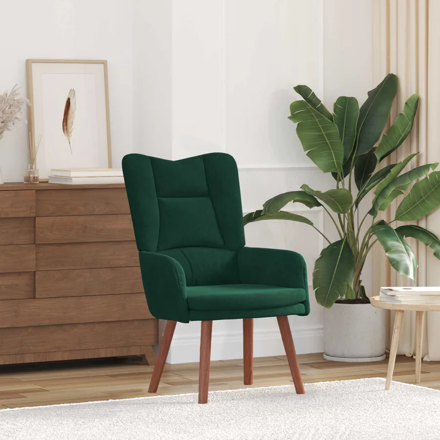fauteuil Vert foncé 63 x 67 x 94 cm Velours