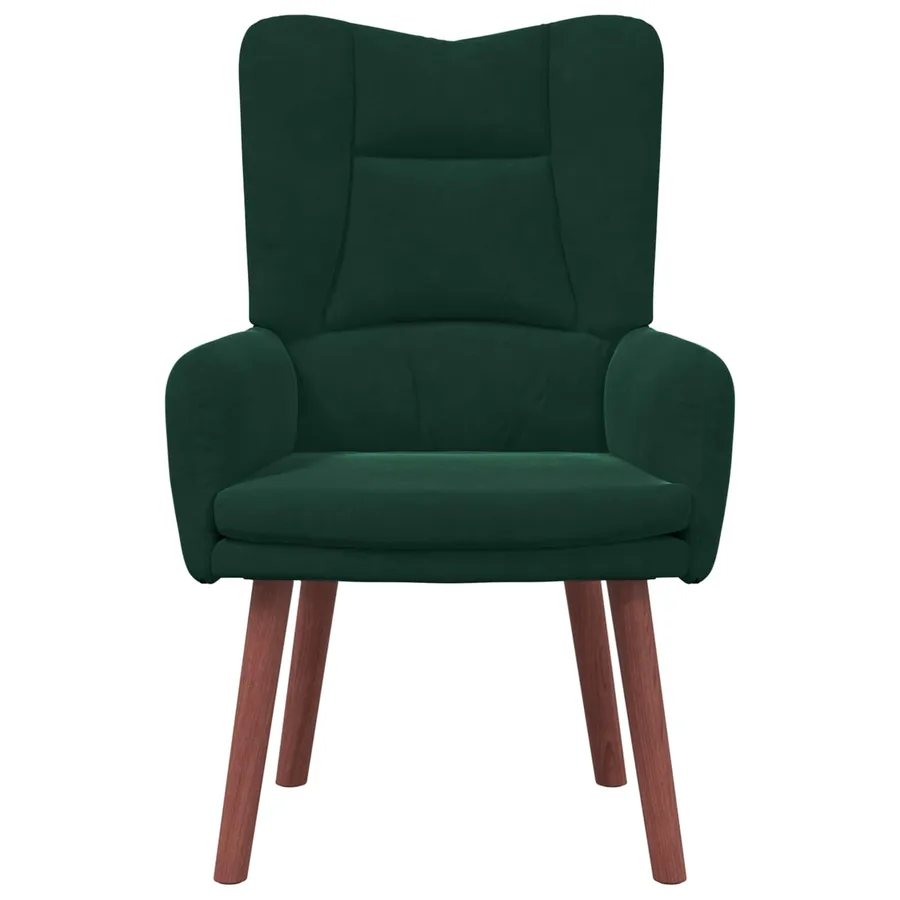 fauteuil Vert foncé 63 x 67 x 94 cm Velours - 4