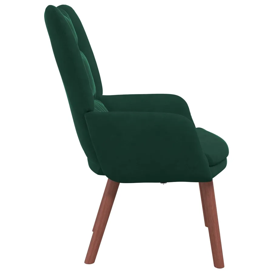 fauteuil Vert foncé 63 x 67 x 94 cm Velours - 5