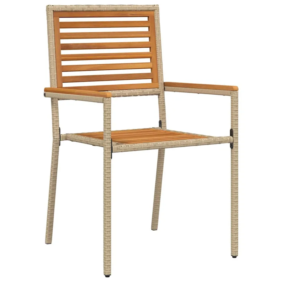 Ensemble de salle à manger pour jardin 9 pcs Beige - 6