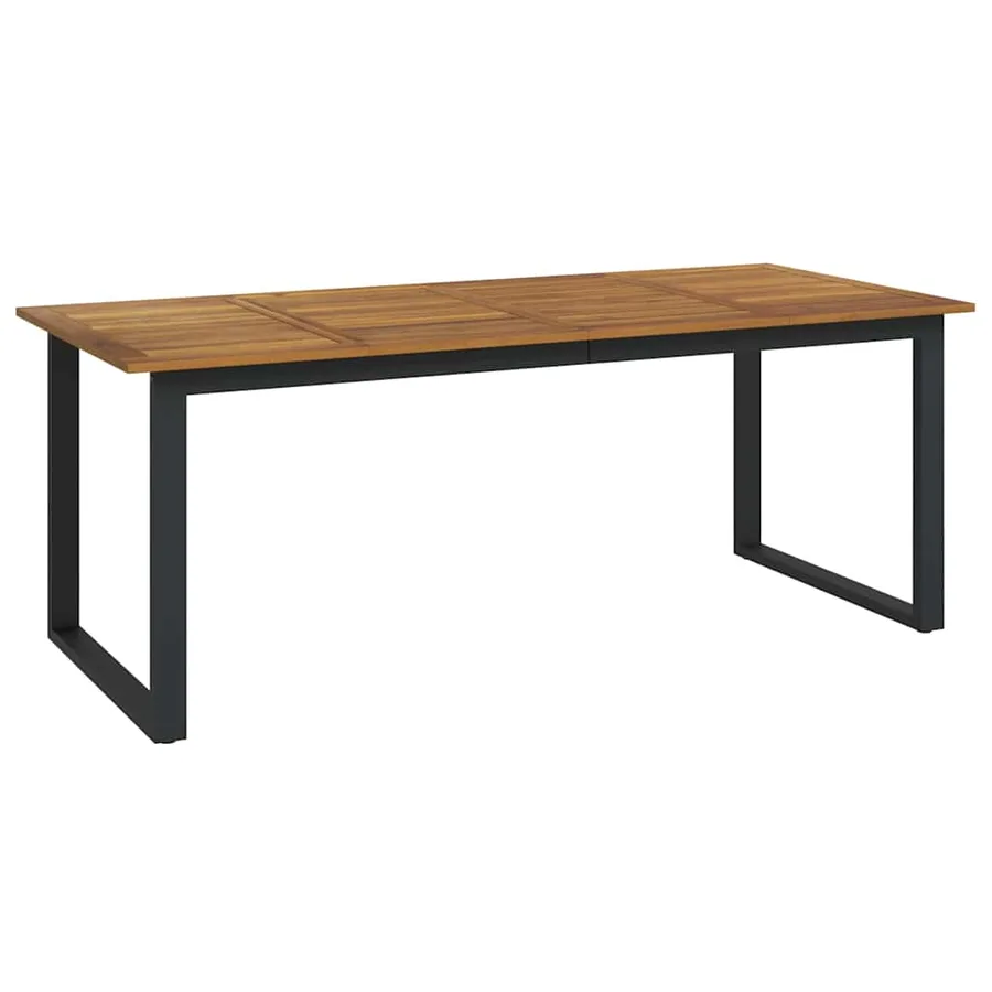 Ensemble de salle à manger pour jardin 9 pcs Noir - 6