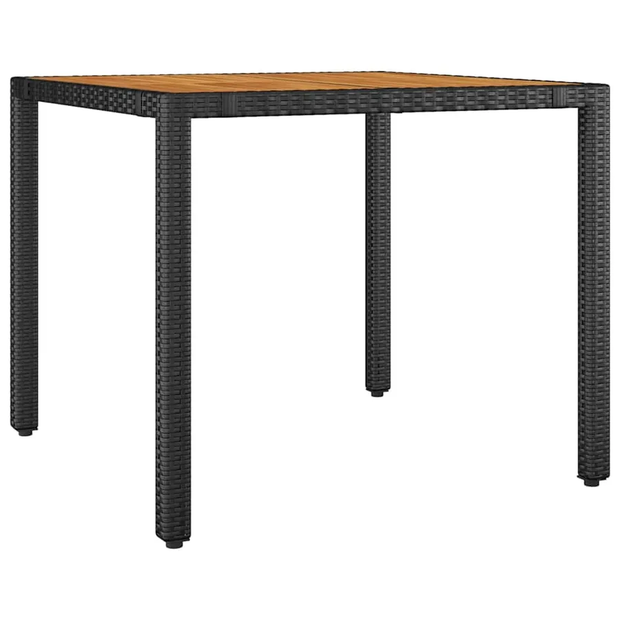 Ensemble de salle à manger pour jardin 3 pcs Noir et Marron - 5
