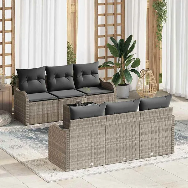 Ensemble de canapé de jardin Gris clair 55 x 55 x 37 cm