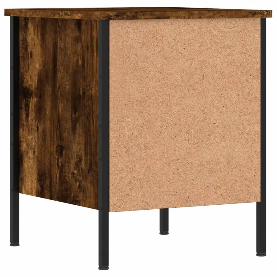 Table de chevet chêne fumé 40x42x50 cm bois d'ingénierie - 5
