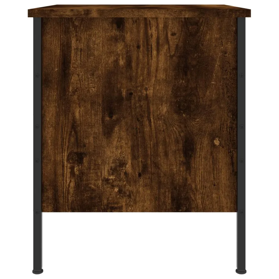 Table de chevet chêne fumé 40x42x50 cm bois d'ingénierie - 6