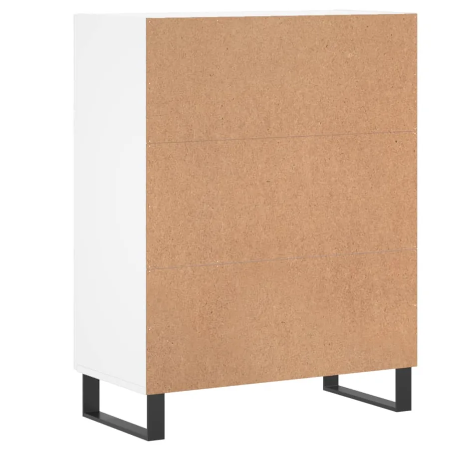 Buffet blanc 69,5x34x90 cm bois d'ingénierie - 8