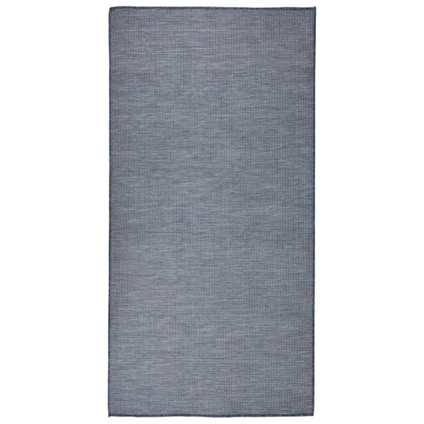 Tapis à tissage plat d'extérieur 100x200 cm Bleu
