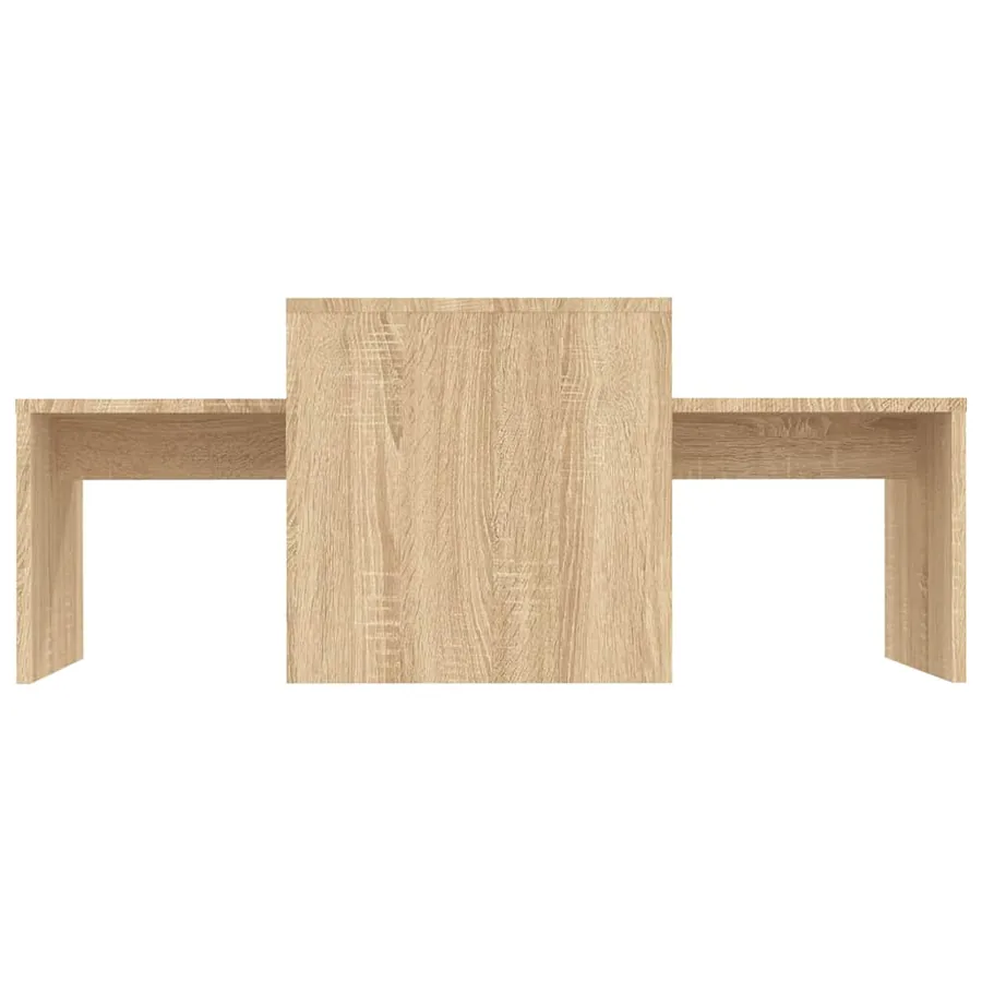 Ensemble de tables basses Chêne sonoma bois d’ingénierie - 4
