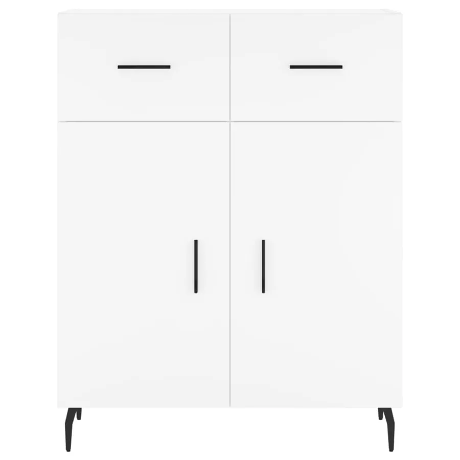 Buffet blanc 69,5x34x90 cm bois d'ingénierie - 6