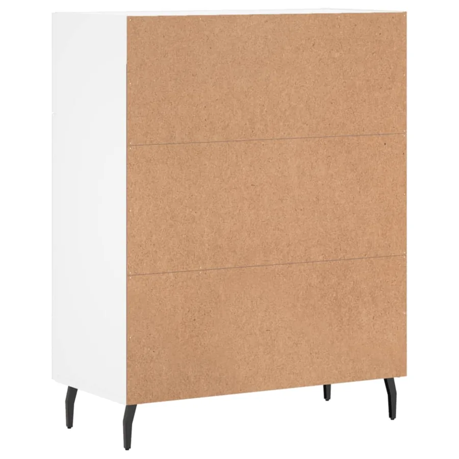 Buffet blanc 69,5x34x90 cm bois d'ingénierie - 8