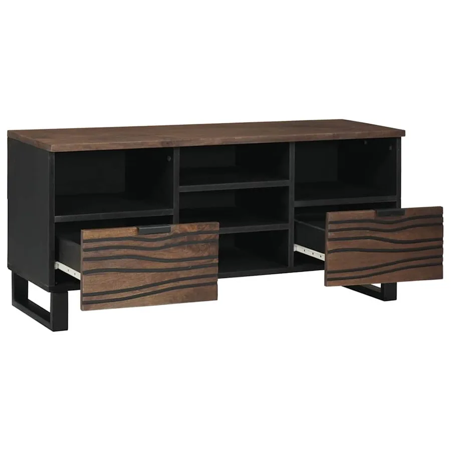 Unites TV avec tiroir Noyer 100 x 33 x 46 cm Bois d'ingénierie - 2