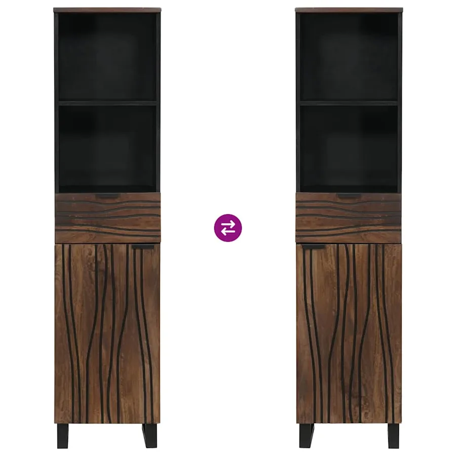 Armoire de salle de bain Noyer 38 x 33 x 160 cm - 10