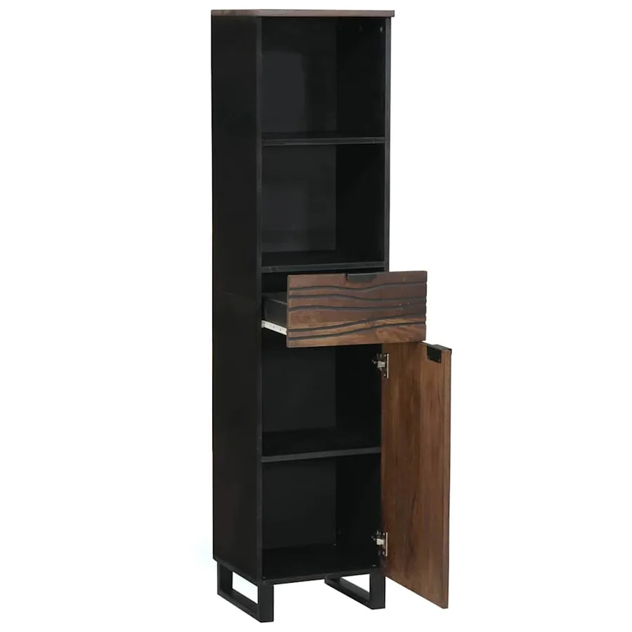 Armoire de salle de bain Noyer 38 x 33 x 160 cm - 2
