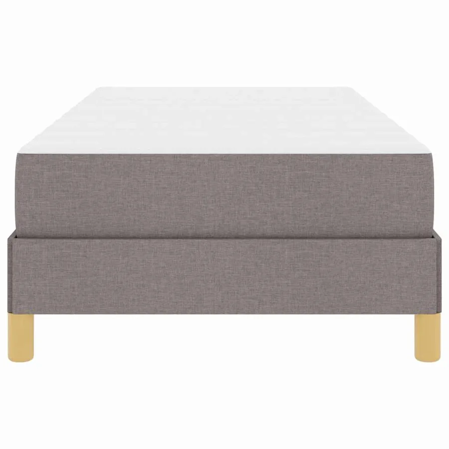 Lit à ressorts avec matelas Taupe 80 x 200 cm tissu - 6