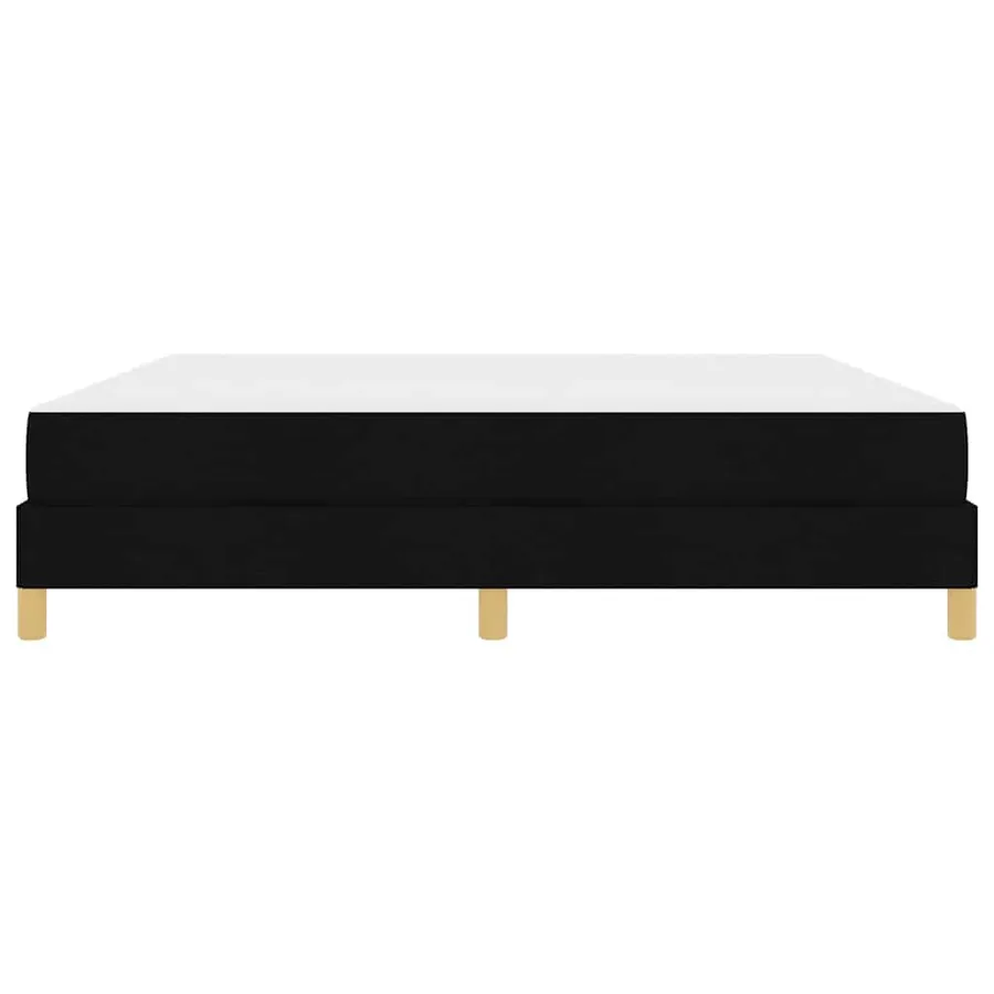 Lit à ressorts avec matelas Noir 180 x 200 cm tissu - 7