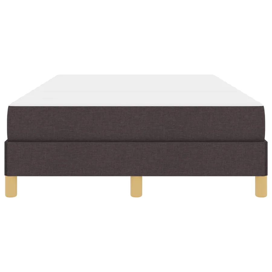 Lit à ressorts avec matelas Marron foncé 120 x 200 cm tissu - 7
