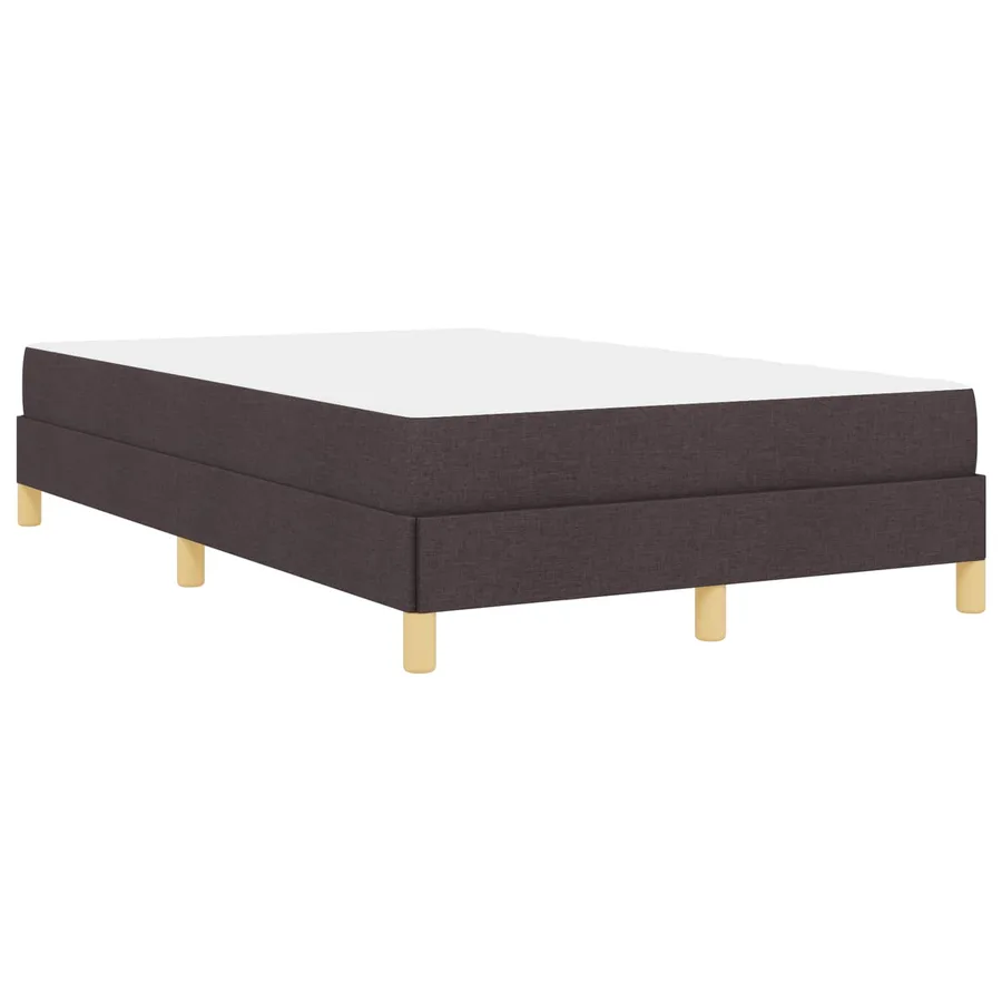 Lit à ressorts avec matelas Marron foncé 120 x 200 cm tissu - 9