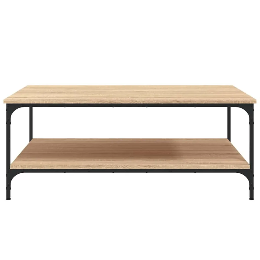 Table basse chêne sonoma 100x100x40 cm bois d'ingénierie - 4