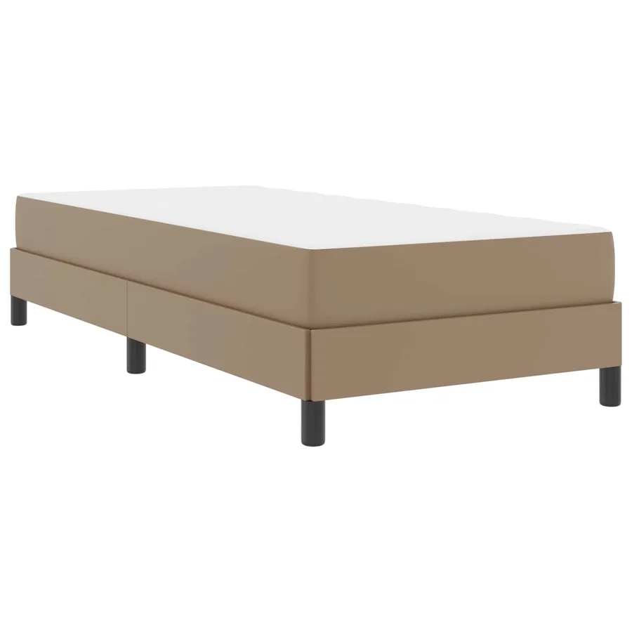 Cadre de lit avec matelas Cappuccino 80 x 200 cm tissu - 4