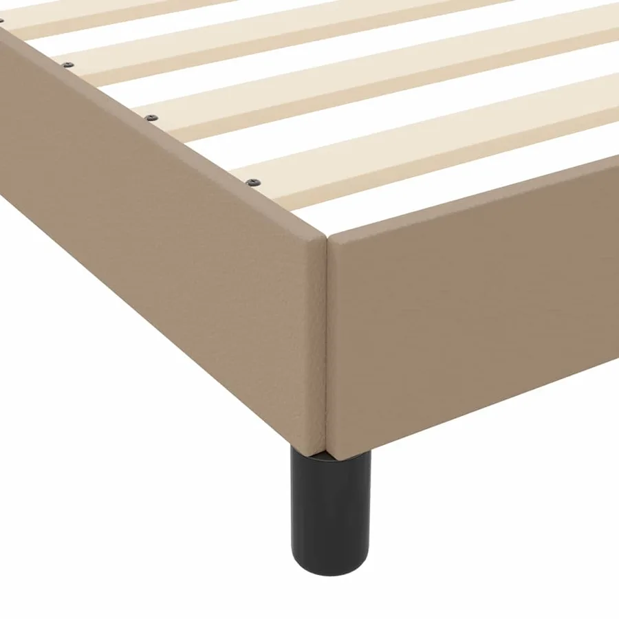 Cadre de lit avec matelas Cappuccino 80 x 200 cm tissu - 8
