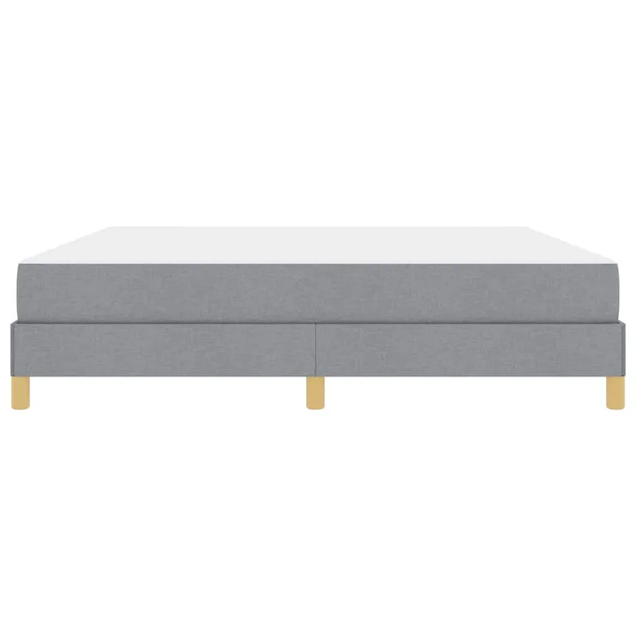 Lit à ressorts avec matelas Gris clair 180 x 200 cm tissu - 7