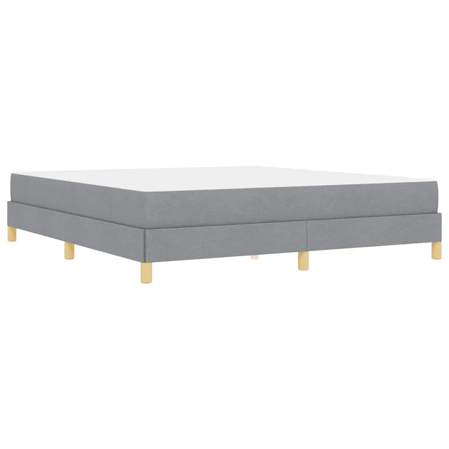 Lit à ressorts avec matelas Gris clair 180 x 200 cm tissu - 9
