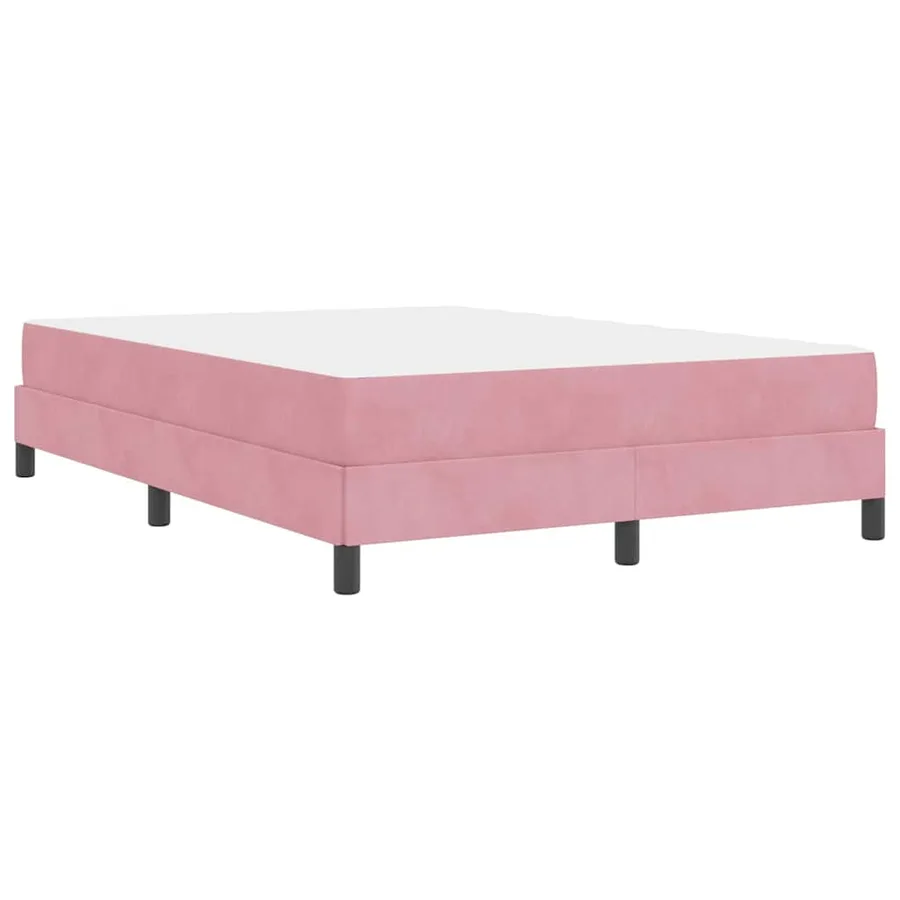 Lit à ressorts avec matelas Rose 140 x 190 cm tissu - 9