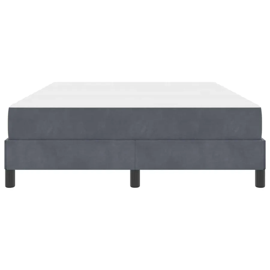 Lit à ressorts avec matelas Gris foncé 140 x 200 cm tissu - 7