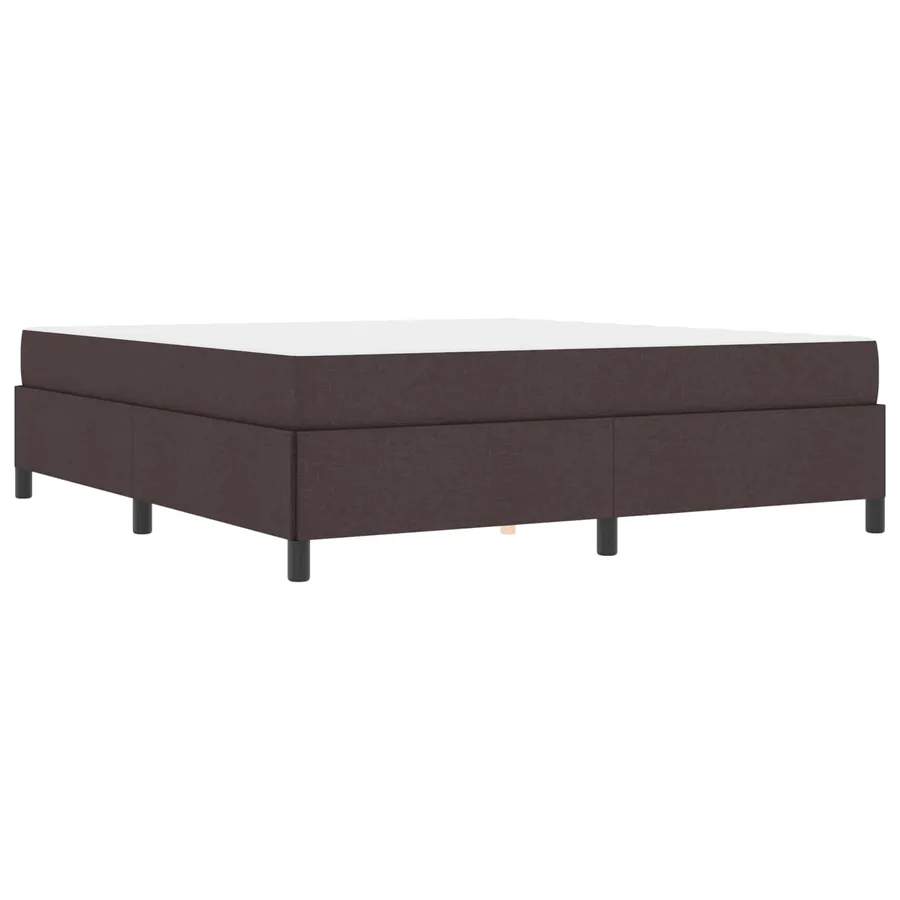 Lit à ressorts Marron foncé 180 x 200 cm tissu - 4