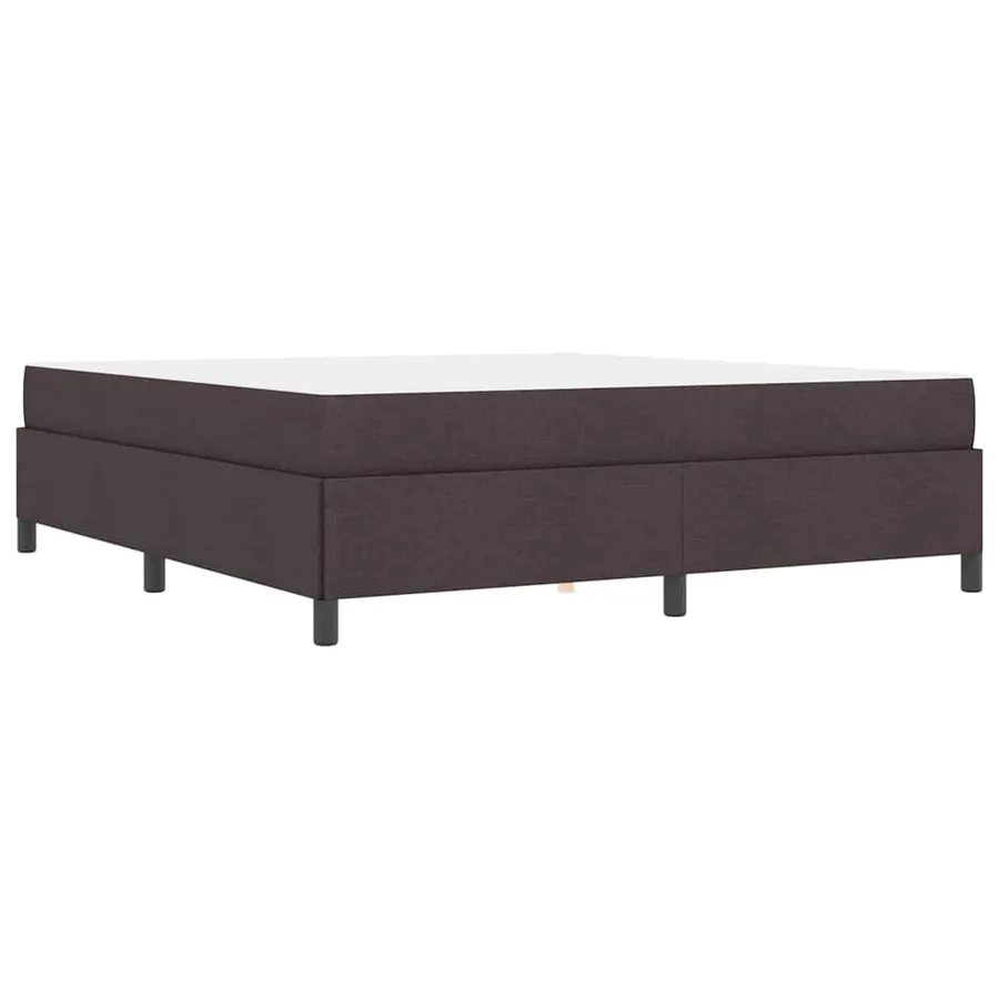 Lit à ressorts Marron foncé 180 x 200 cm tissu - 9
