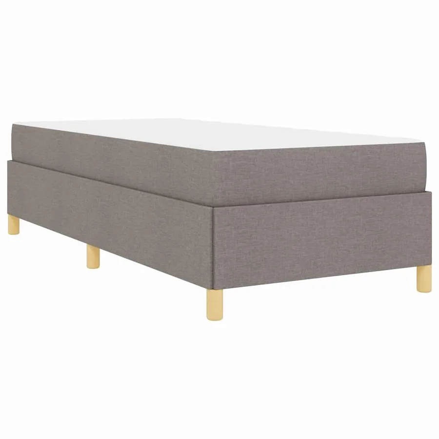 Cadre de lit avec matelas Taupe 90 x 200 cm tissu - 9