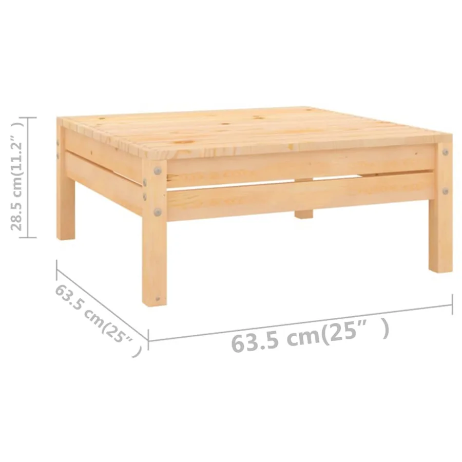 Salon de jardin 6 pcs Bois de pin massif - 12