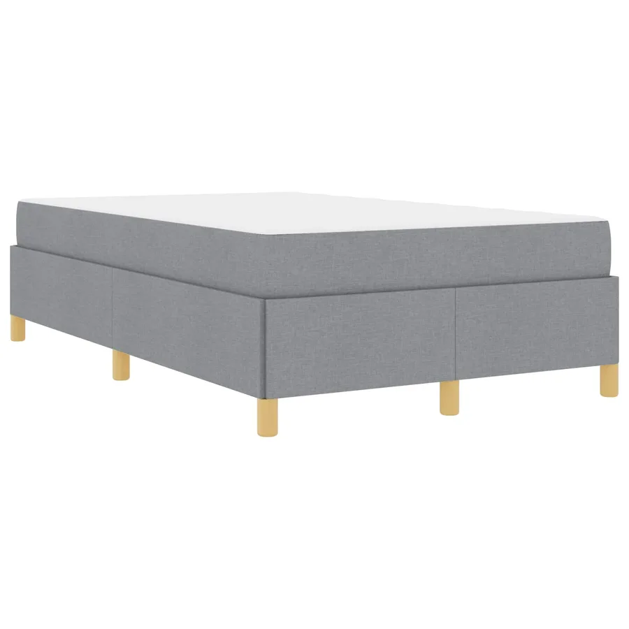 Cadre de lit avec matelas Gris clair 120 x 200 cm tissu - 4