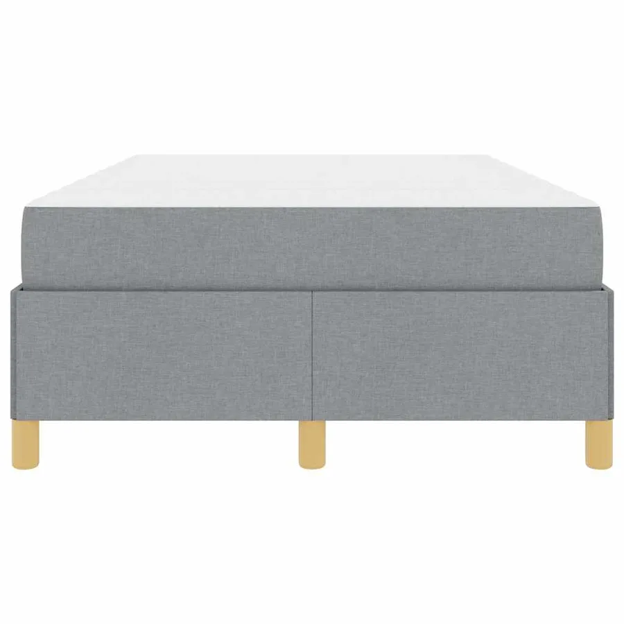 Cadre de lit avec matelas Gris clair 120 x 200 cm tissu - 7