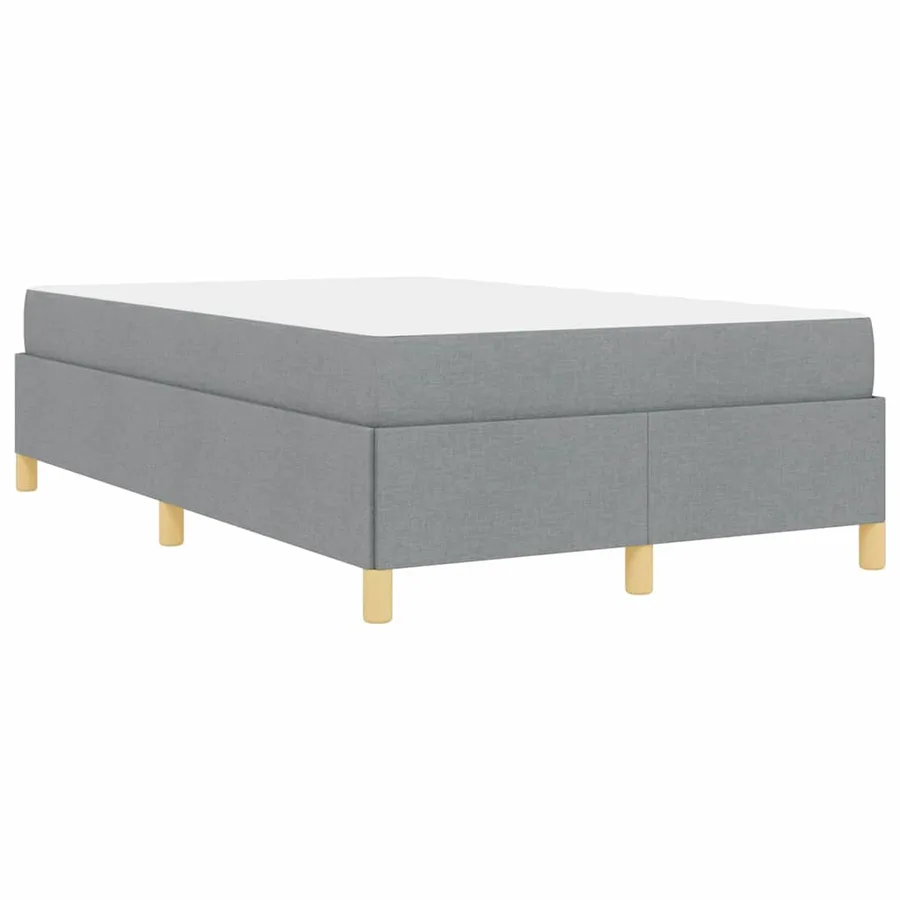 Cadre de lit avec matelas Gris clair 120 x 200 cm tissu - 9