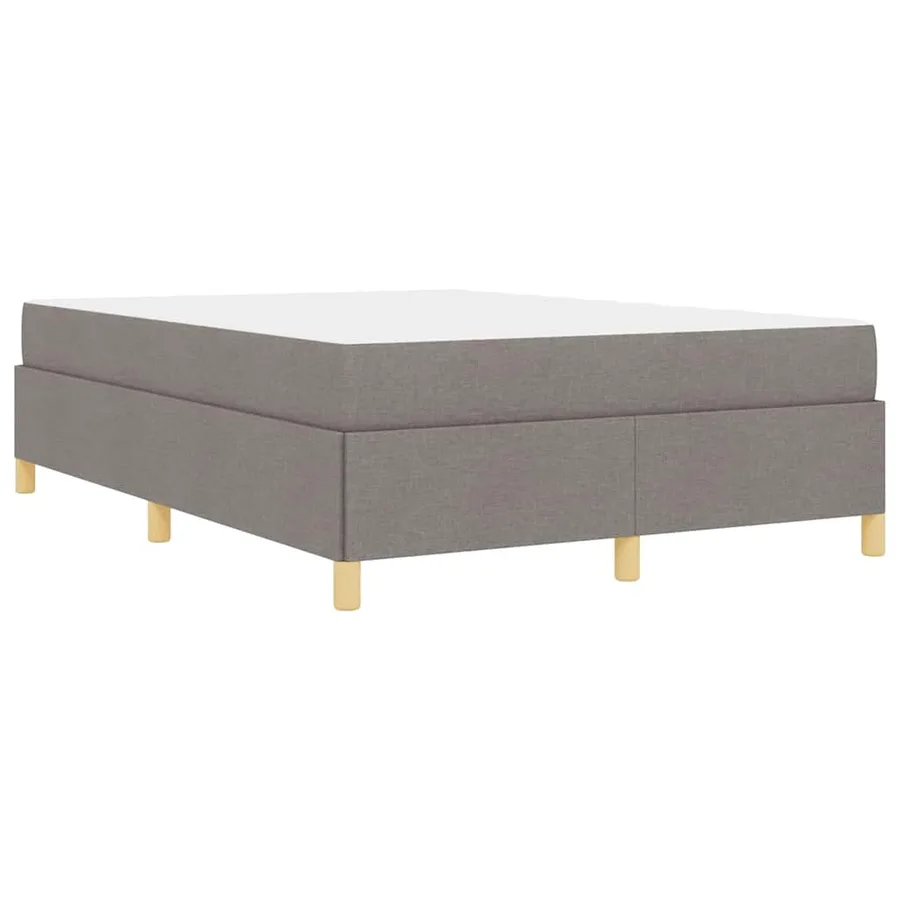 Cadre de lit avec matelas Taupe 140 x 190 cm tissu - 9
