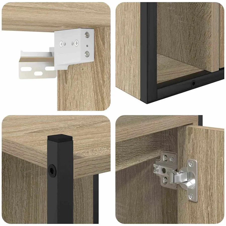Ensemble de mobilier de salle de bain 4 pcs Chêne Sonoma - 8