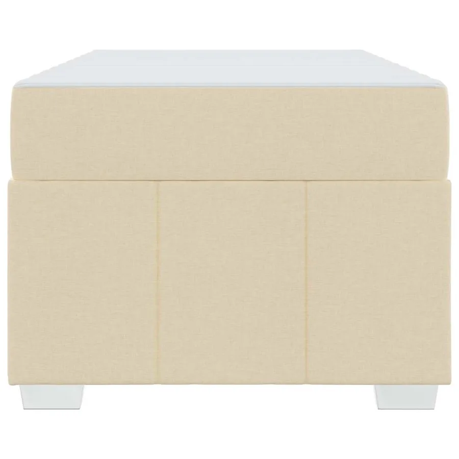 Cadre de lit avec matelas Crème 80 x 200 cm tissu - 7