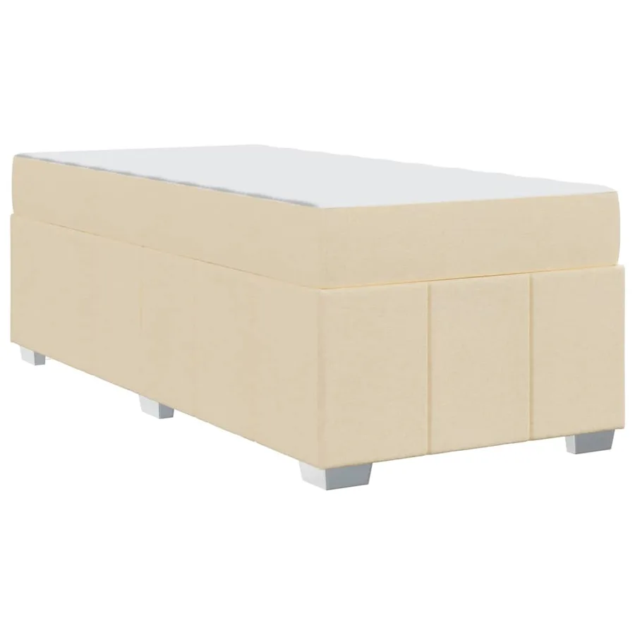Cadre de lit avec matelas Crème 80 x 200 cm tissu - 9