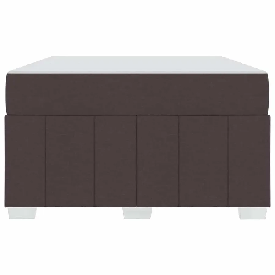 Cadre de lit avec matelas Marron foncé 120 x 200 cm tissu - 7