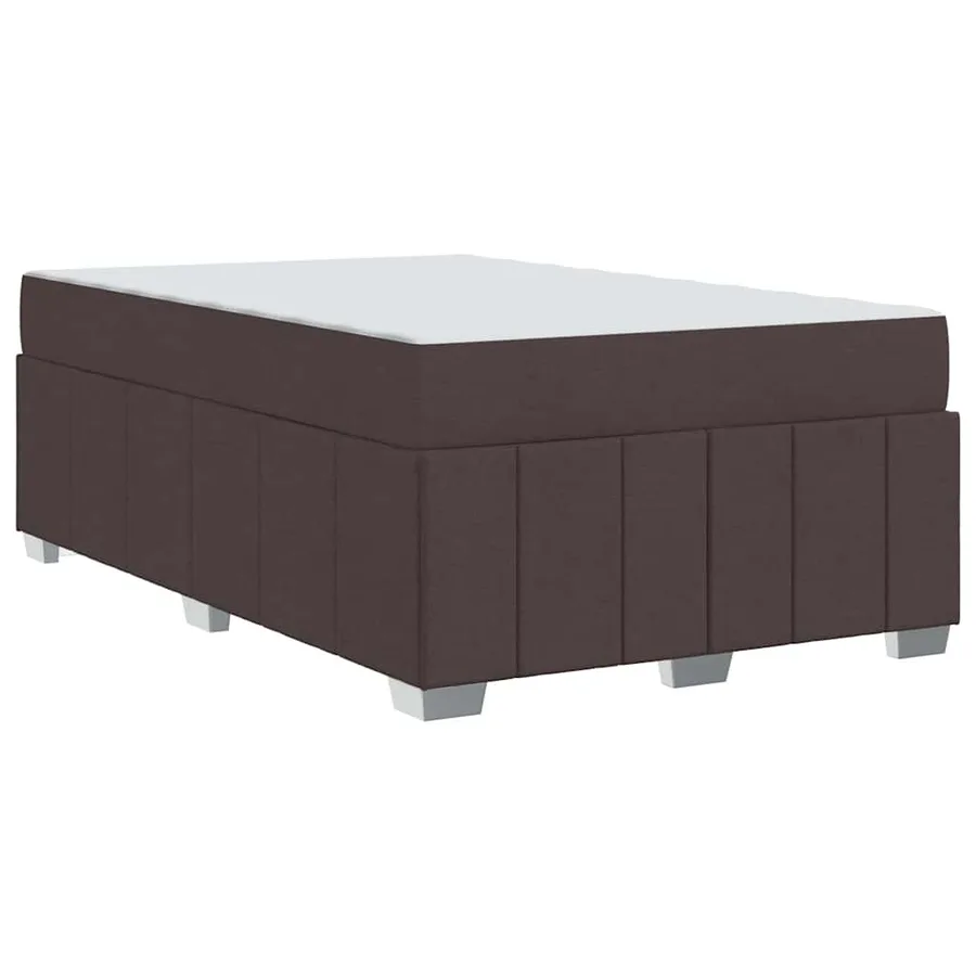 Cadre de lit avec matelas Marron foncé 120 x 200 cm tissu - 9