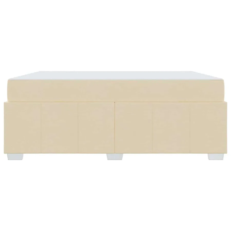 Cadre de lit avec matelas Crème 180 x 200 cm tissu - 7