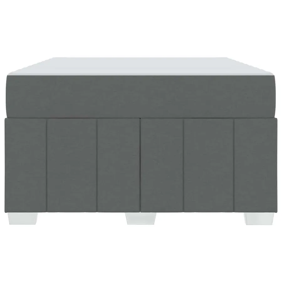 Cadre de lit avec matelas Gris foncé 120 x 200 cm tissu - 7