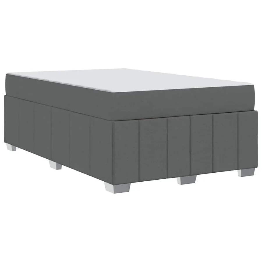 Cadre de lit avec matelas Gris foncé 120 x 200 cm tissu - 9