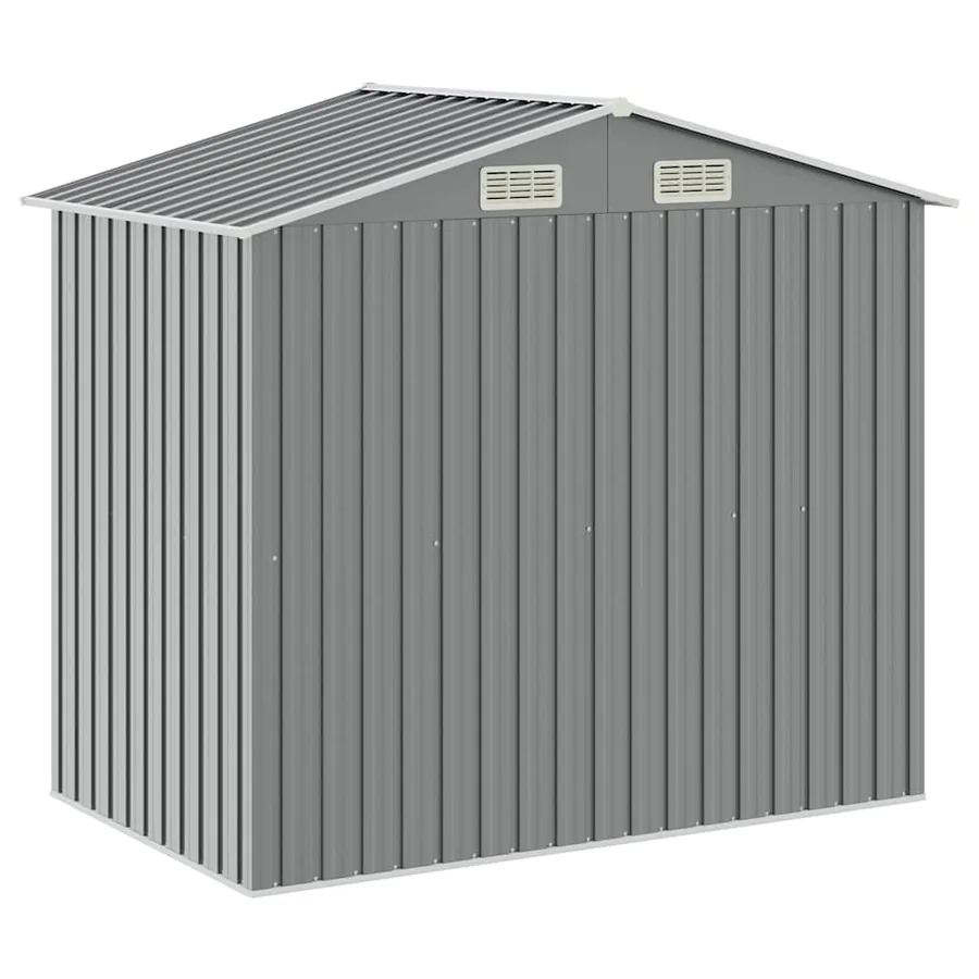 Abri de jardin avec étagère Gris 205x130x183 cm Fer - 6