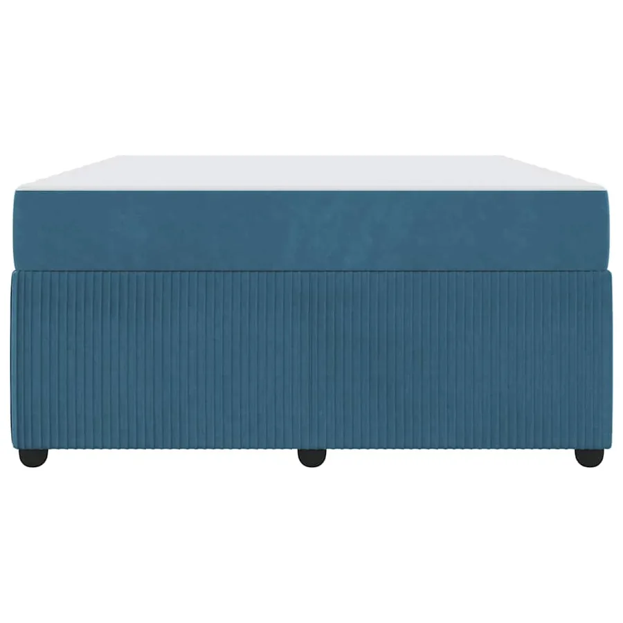 Cadre de lit avec matelas Bleu 140 x 200 cm tissu - 5