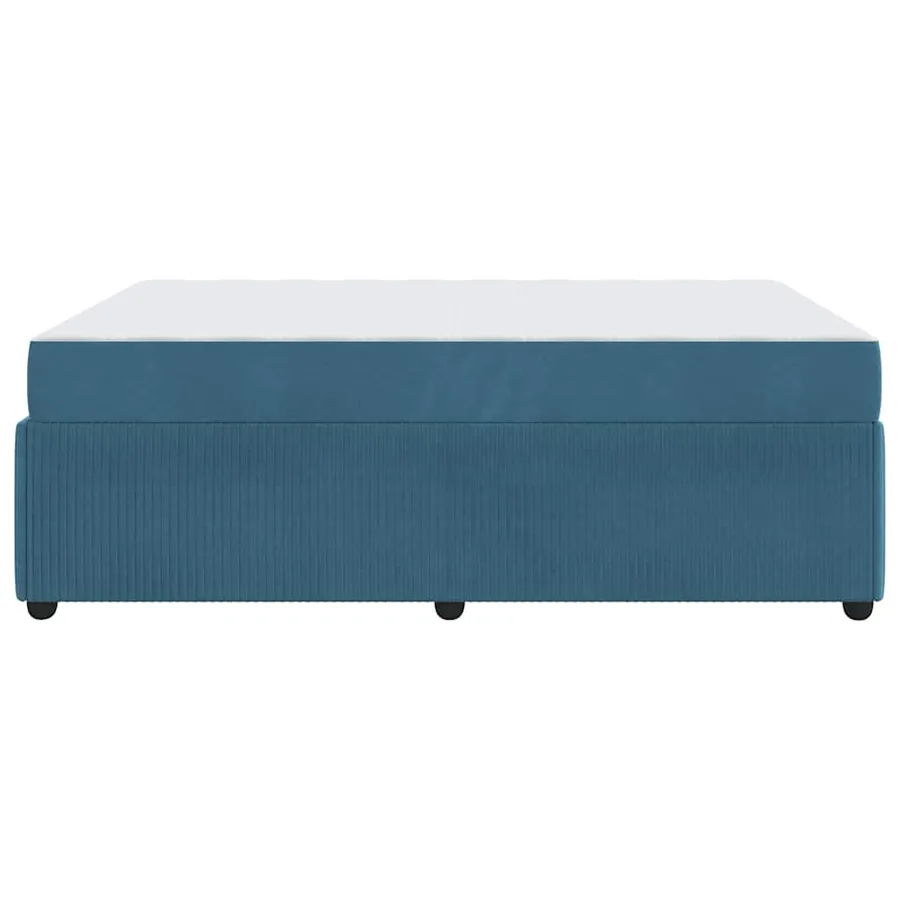 Cadre de lit avec matelas Bleu 140 x 200 cm tissu - 6