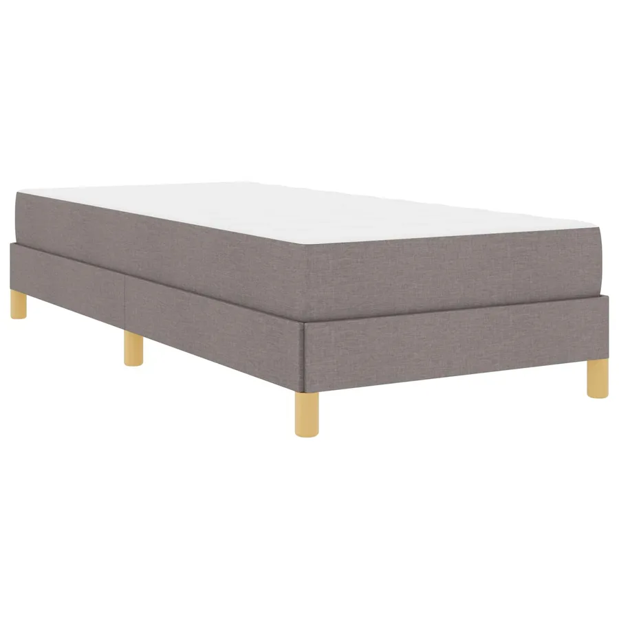Lit à ressorts avec matelas Taupe 100 x 200 cm tissu - 4
