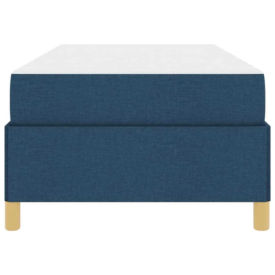 Cadre de lit avec matelas Bleu 100 x 200 cm tissu - 7