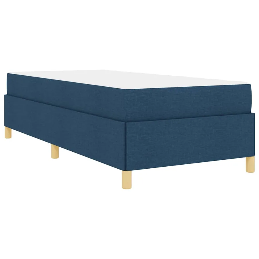 Cadre de lit avec matelas Bleu 100 x 200 cm tissu - 9